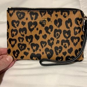 Coach leather wristlet.